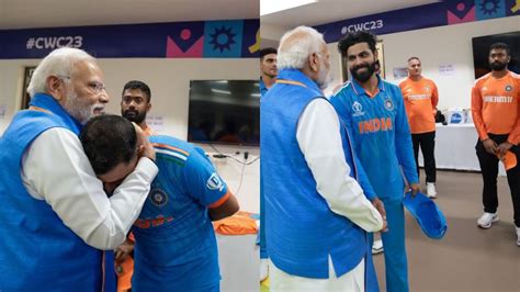 When Pm Narendra Modi Visited Indian Dressing Room After World Cup Final Loss To Console Shami