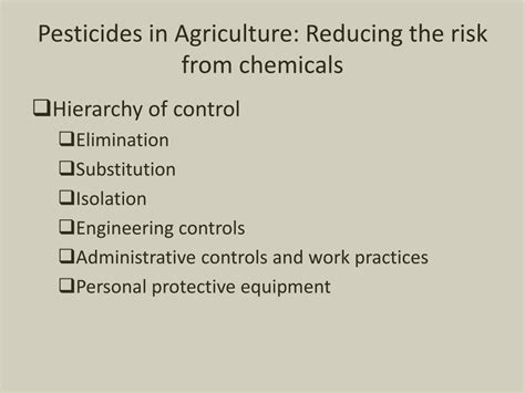 Ppt Eoh3202 Occupational Health Chemical Hazards Pesticides Powerpoint Presentation Id 2763225