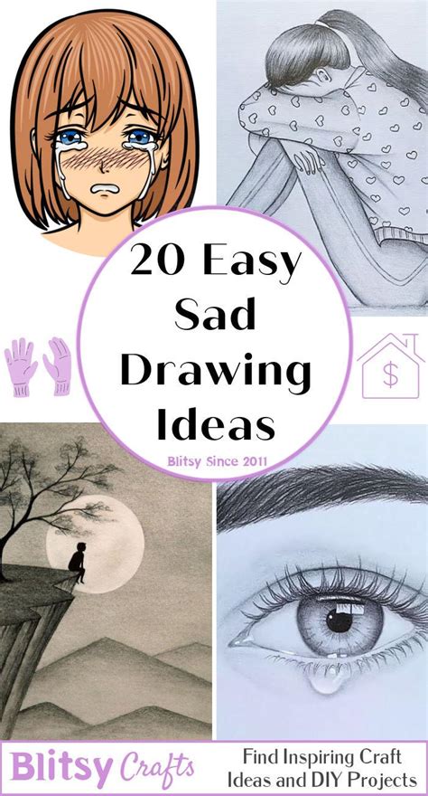 20 Easy Sad Drawings - Deep Sad Drawing Ideas - Blitsy