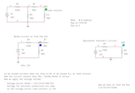 Verification Of Thevinins Theorem Multisim Live