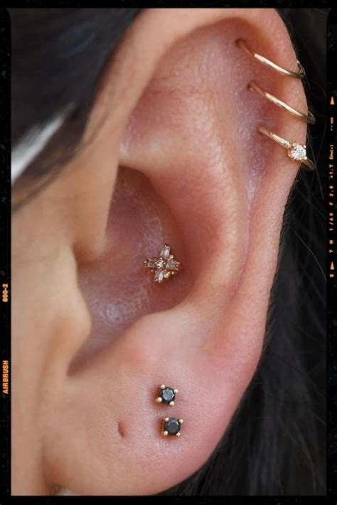 Triple Cartilage Piercings