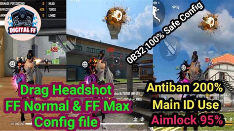 New Drag Headshot Ff Ff Max Config File Ob32 Update 200 Antiban