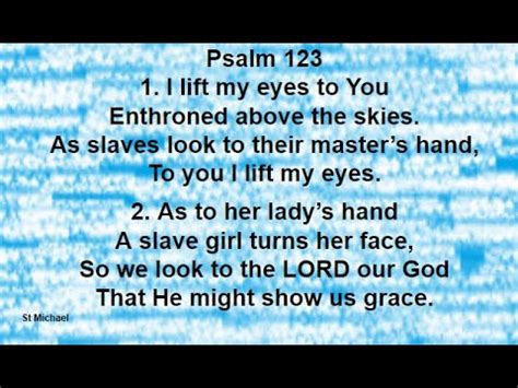 Psalm 123 St Michael Psalms Of Ascent Singing The Psalms YouTube