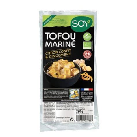 Soy Tofou Mariné Citron Confit Gingembre 280G Naturalia Courses en