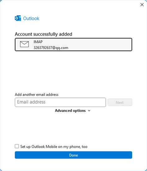 Outlook (2): Add a QQ email account to Outlook