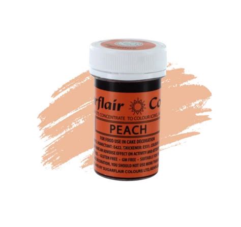 Sugarflair Peach Spectral Paste 25g Concentrated Food Colours