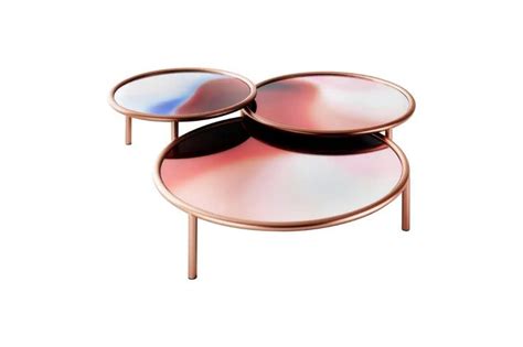 L A Sunset Metalic Copper Large Low Table By Patricia Urquiola Glas