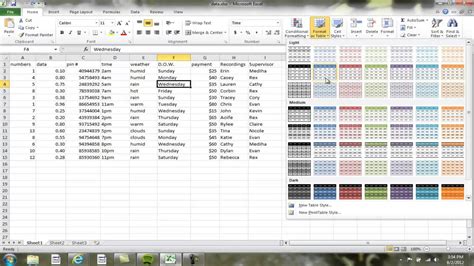 Tips For Organizing Data And Formatting Tables Ms Excel Youtube