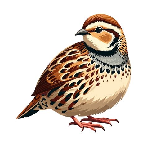 Premium Vector Quail Vector Cartoon Illustration