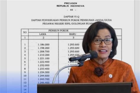 Inilah Tabel Lengkap Gaji Pensiunan PNS Yang Akan Diresmikan Sri