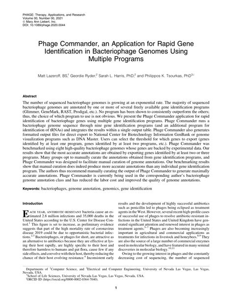 Pdf Phage Commander An Application For Rapid Gene Identification In