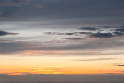 Gray and Orange Clouds at Sunset Stock Photo - Image of cloud, romantic ...