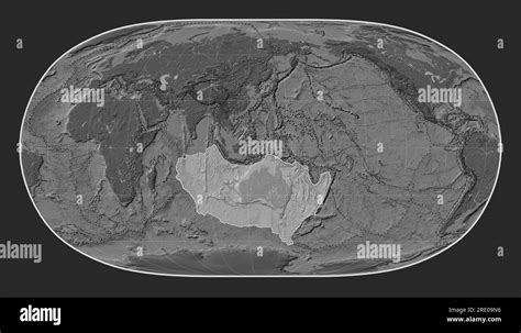 Australische Tektonische Platte Auf Der Bilevel H Henkarte In Der