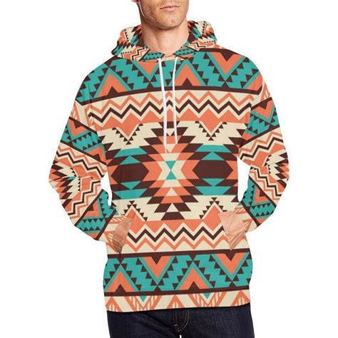 Native American Navajo Indians Aztec Tribal Print Men Pullover Hoodie