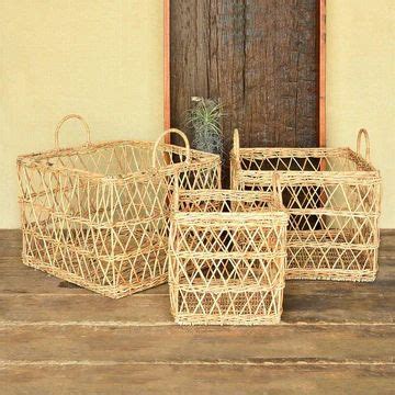 Rattan Bins Baskets Buckets Organic Furniture Homart Wire Wall