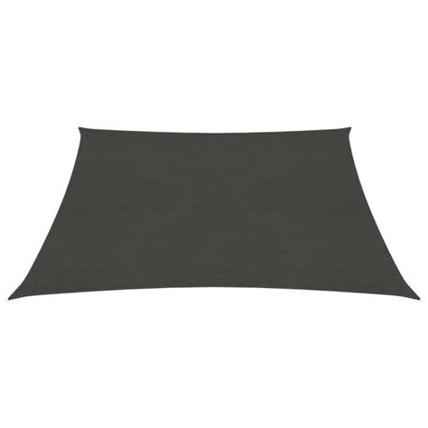 Voile d ombrage 160 g m² Anthracite 6x6 m PEHD Pwshymi D12710