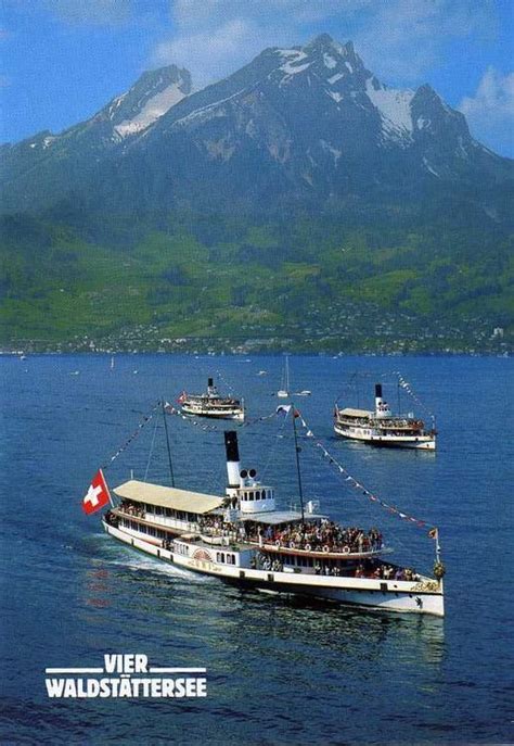 Dampferparade Raddampfer Vierwaldstättersee Dampfschiffe Kaufen