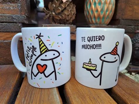 Taza Florks Feliz Cumple Te Quiero Mucho Cerámica