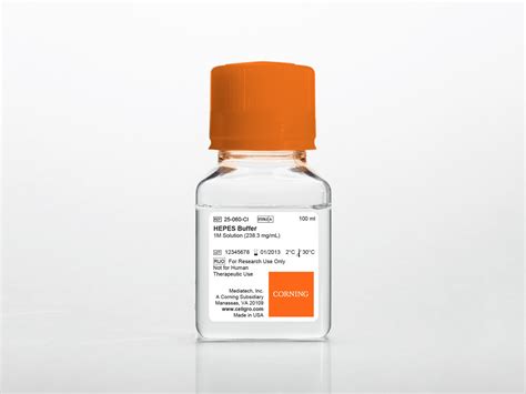 Corning® 100 Ml Hepes Liquid 1m Solution 238 3 Mg Ml 100 Ml Size Life Sciences United