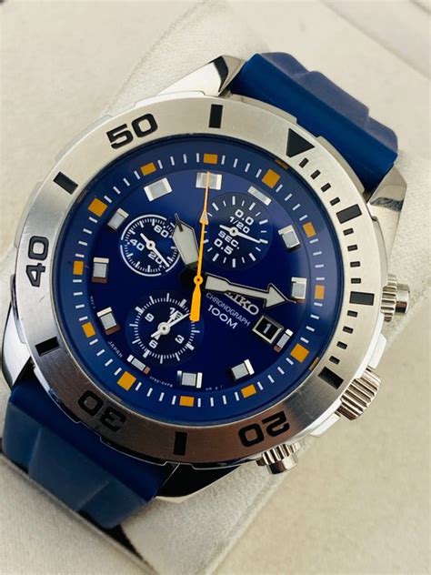 Seiko Chronograph Date Blue Dial 7T92 0NS0 Men Catawiki