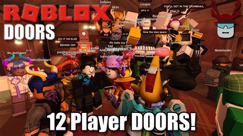 We Beat Doors With 12 Players Roblox Doors Youtube