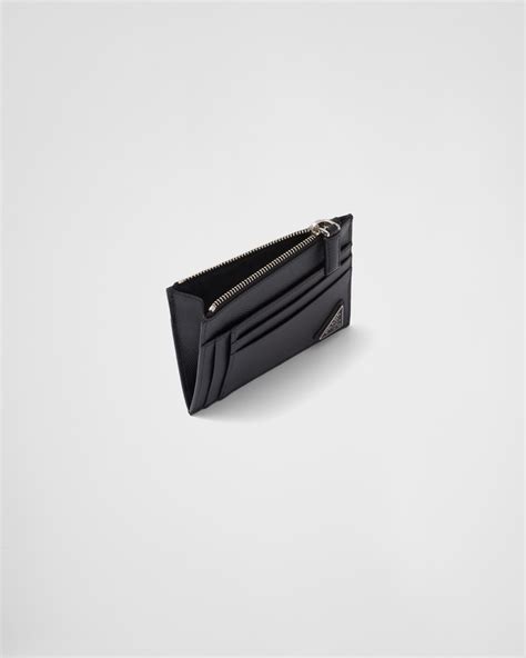 Black Saffiano Leather Card Holder Prada