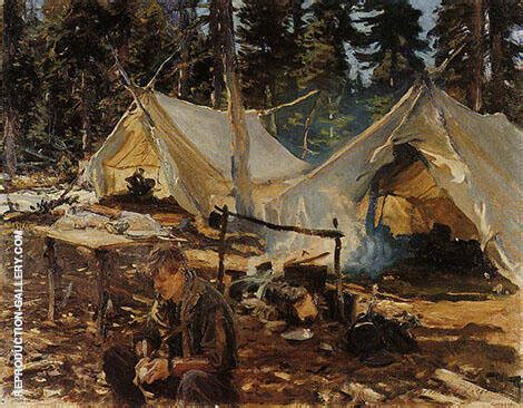 Tents At Lake O Hara 1916 Oil Painting Reproduction