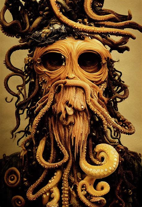 Inspired By Davy Jones Pirate Fantasy Style Digital Art By Aj