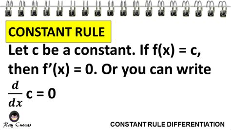 The Derivative of a Constant (With Examples) - Owlcation