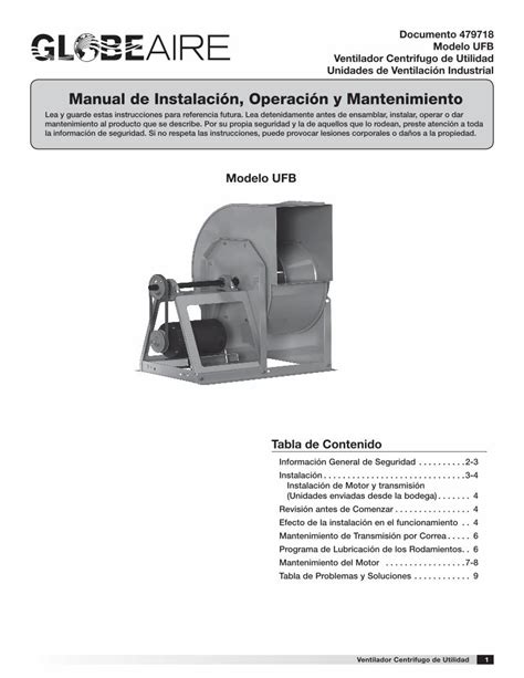 PDF Manual de Instalación Operación y Mantenimiento UFB EN ESP