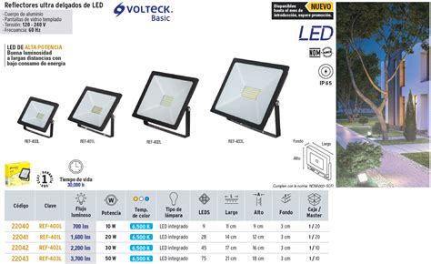 22043 REF 403L TRUPER Reflector ultra delgado LED 50 W luz de día