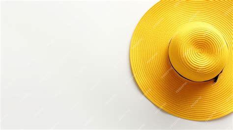 Premium Photo Photo Of Yellow Sun Hat Isolated On White Background