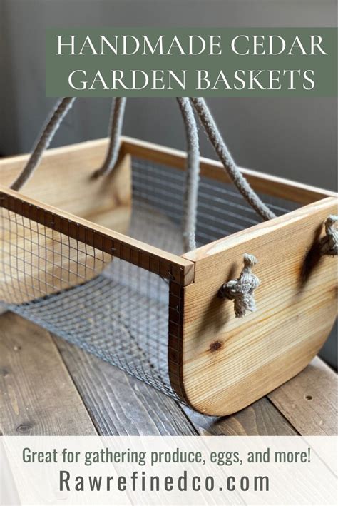 Personalized Handmade Garden Harvest Basket Garden Trug Etsy