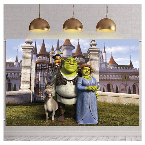 Buy Shrek Theme Photography Backdrop X Ft Castle Green Monster Photo