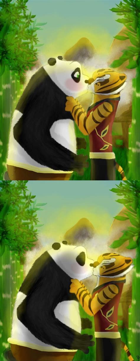 Kung Fu Panda Po And Tigress Kiss