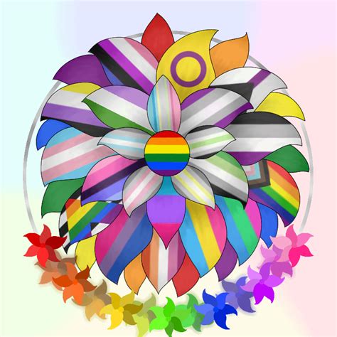 I Made A Flower With Lgbtq Flags Im Not The Best At Art But I Wanted To Show Support R Lgbt