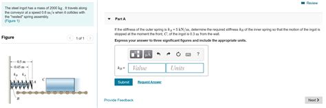 Solved Review The Steel Ingot Has A Mass Of 2000 Kg It Chegg