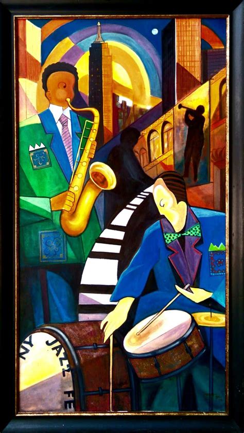 Art Deco Jazz Painting 35 For Sale On 1stdibs Jazz Art Deco Sell