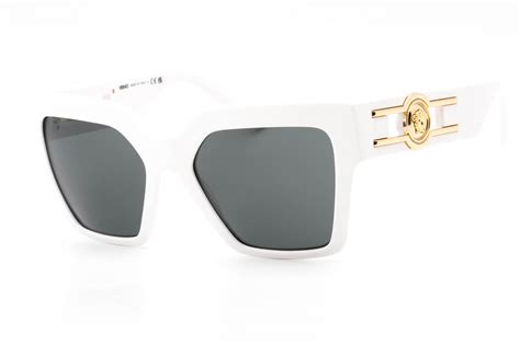 Versace Ve Sunglasses White Dark Grey Designer