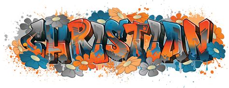 Graffiti Styled Name Design Christian 4684706 Vector Art At Vecteezy