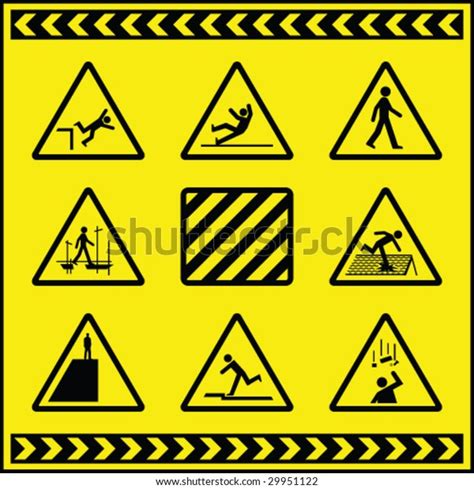 Hazard Warning Signs 4 Stock Vector (Royalty Free) 29951122 | Shutterstock