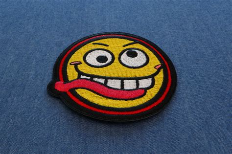 Funny Face Iron On Patch Iron On Funny Patches By Ivamis Patches