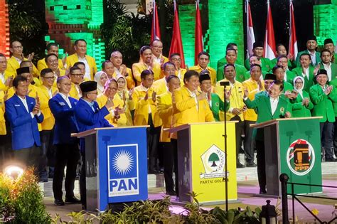 Foto Golkar Pan Ppp Deklarasi Koalisi Indonesia Bersatu