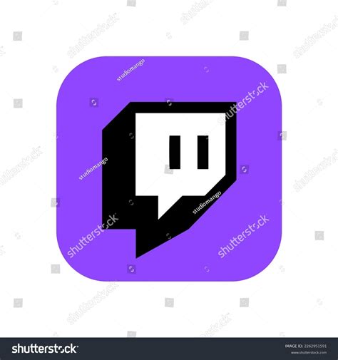Twitch Logo Isolated On White Backgroundtwitch Stock Vector Royalty