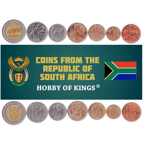 South Africa 7 Coin Set 5 10 20 50 Cents 1 2 5 Rands 2005 Ebay