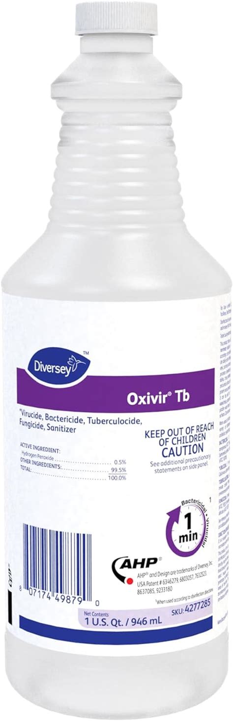 Oxivir Diversey 4277285 Tb Disinfectant Cleaner Accelerated Hydrogen Peroxide No