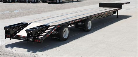 Drop Deck Trailer Steel Black Tandem Spread Axle With Beavertail And