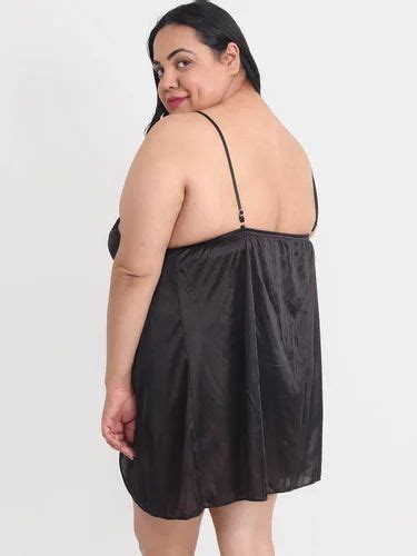 Plus Size Satin Black Honeymoon Babydoll Hot Night Dress K At Rs Fashion Dolls
