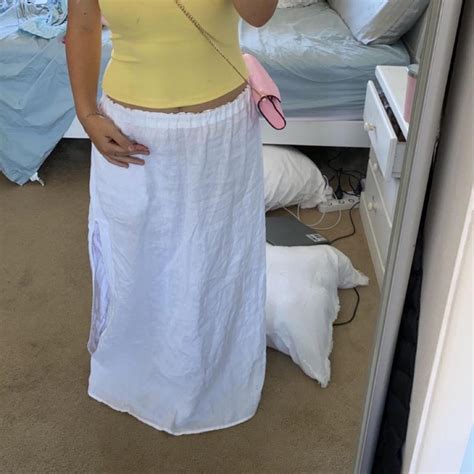 Glassons Long Linen Skirt Size Worn Once Can Be Depop