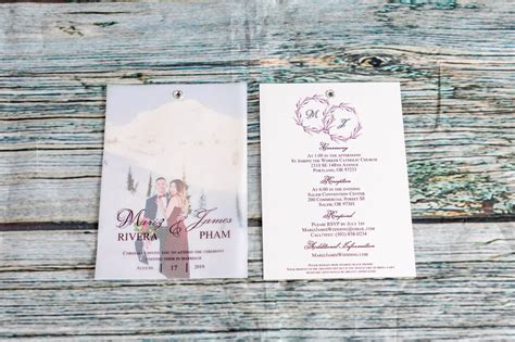 Vellum Overlay Wedding Invitation Mariz And James Blue Bonsai Printing